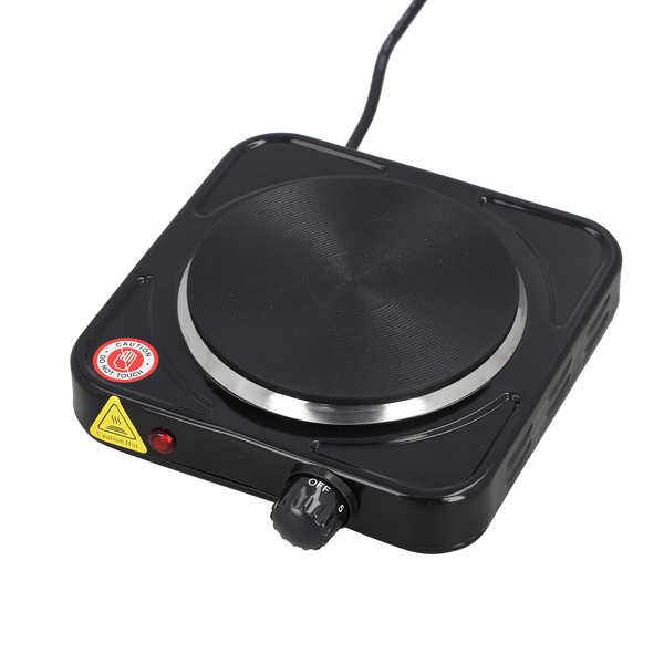 Homesmart 1000W Single Hot Plate for Cooking (Includes 5 Level of Pressure Temperature Control) - Black