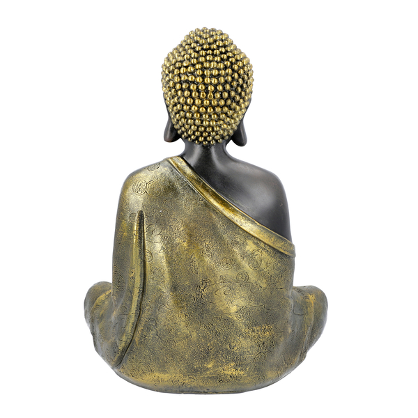 Large Meditating Buddha Statue (Size 31x23x42 Cm) - Gold