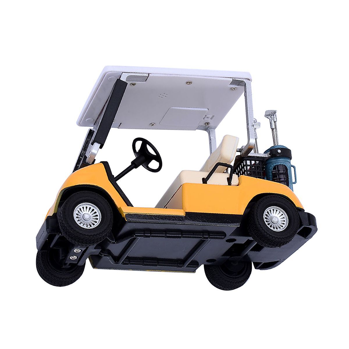 STRADA Yellow Colour Decorative Mini Golf Cart Digital Table Clock