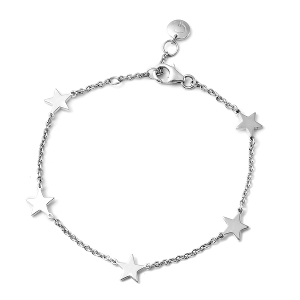 RACHEL GALLEY Shimmer Collection - Rhodium Overlay Sterling Silver Bracelet (Size 8 with Extender)