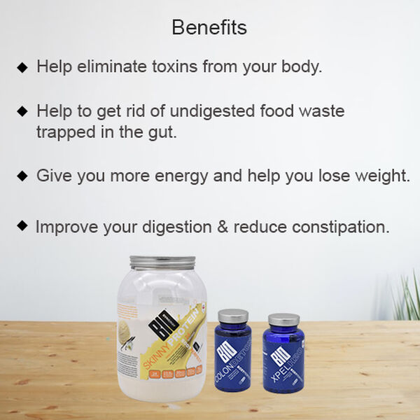 Set Of 3 Bio Synergy Slimming And Detox Set Includes Skinny Protein Colon Detox Xpel H Tjc