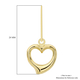 JCK Vegas Collection 9K Yellow Gold Open Heart Drop Hook Earrings