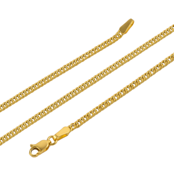 Italian Made Close Out- ILIANA 18K Yellow Gold Curb Necklace (Size - 20) With Lobster Clasp, Gold Wt. 3.09 Gms
