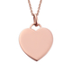 Rose Gold Overlay Sterling Silver Pendant with Chain (Size 18), Gold Wt. 5.60 Gms