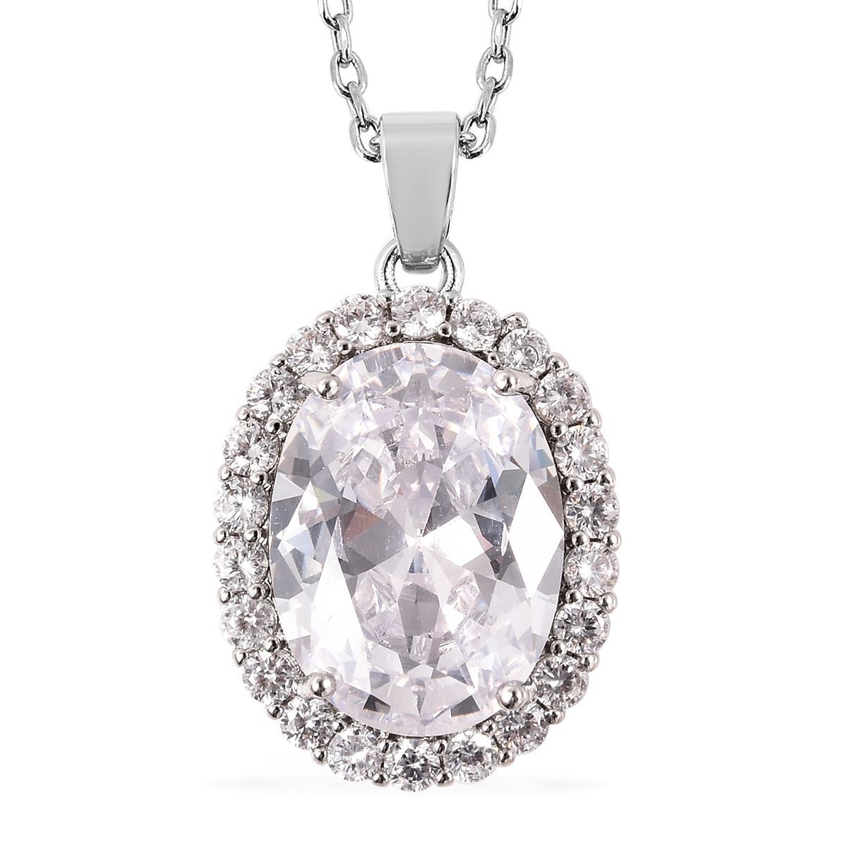 4 Piece Set -  Simulated Diamond Ring, Necklace (Size 20 with 2 inch Ext.), Barcelet (Size 8 with Extra Clasp) and Earrings (with Clasp) in Silver Tone