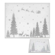 Set of 2 - Lesser & Pavey Christmas Theme Silver Glitter Placemats