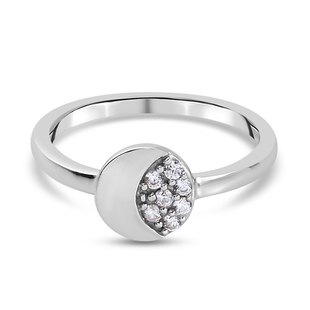 Natural Cambodian Zircon Ring in Platinum Overlay Sterling Silver
