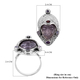 Sajen Silver GODDESS Collection- Amethyst and Multi Gemstone Devi Danu Handcarved Ring in Sterling Silver 10.35 Ct, Silver wt. 12.20 Gms
