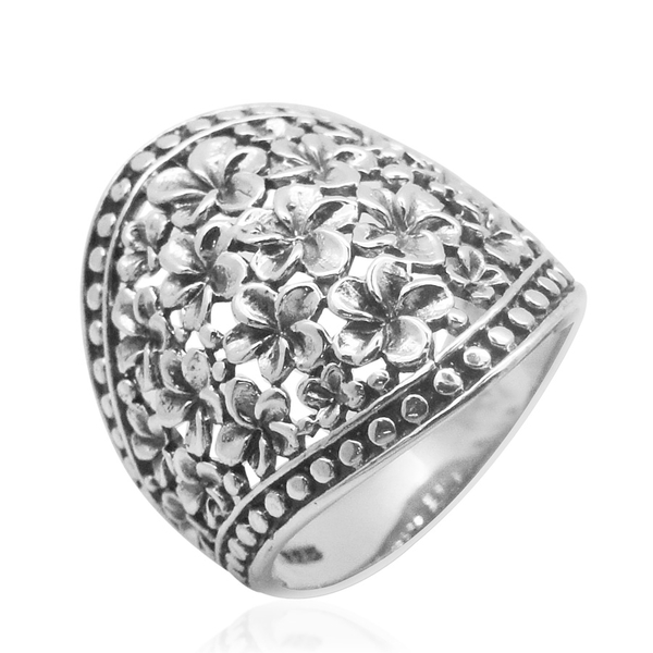 Royal Bali Collection Sterling Silver Floral Ring, Silver wt 7.80 Gms.