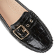 Lotus LIBBY Loafers with Croc Pattern and Buckle (Size 5) - Black