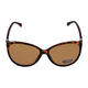 Animal Print Wayfarer Sunglasses with Polycarbonate Frame Lens - Black