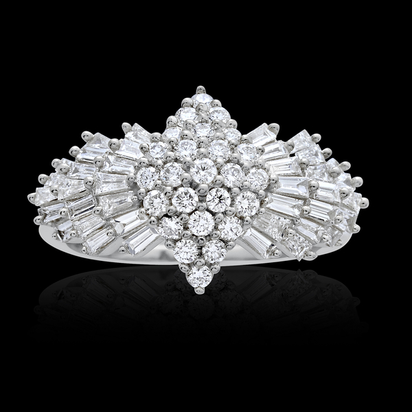 ILIANA 18K W Gold IGI Certified Diamond (Rnd) (SI/G-H) Ring 1.000 Ct.
