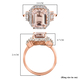 NY Close Out 14K Rose Gold Morganite, Pink and White Diamond Ring 3.58 Ct.