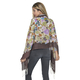 La Marey 100% Merino Woollen Floral Pattern Scarf (Size 170x66 Cm) - Brown
