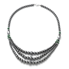 Hong Kong Close Out - Hematite and Green Howlite Necklace (Size 20)