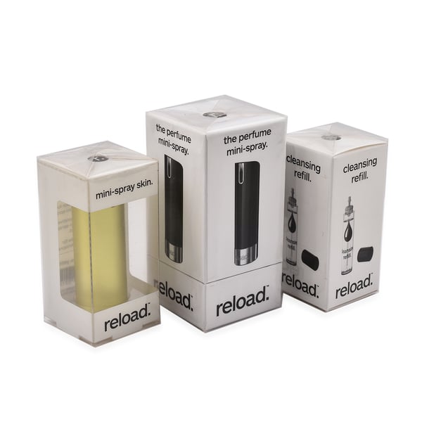 Reload Mini Perfume Spray Black (Incl. Cleansing Refill & Yellow Skin)