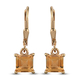 Citrine Lever Back Earrings in 14k Gold Overlay Sterling Silver 2.23 Ct.