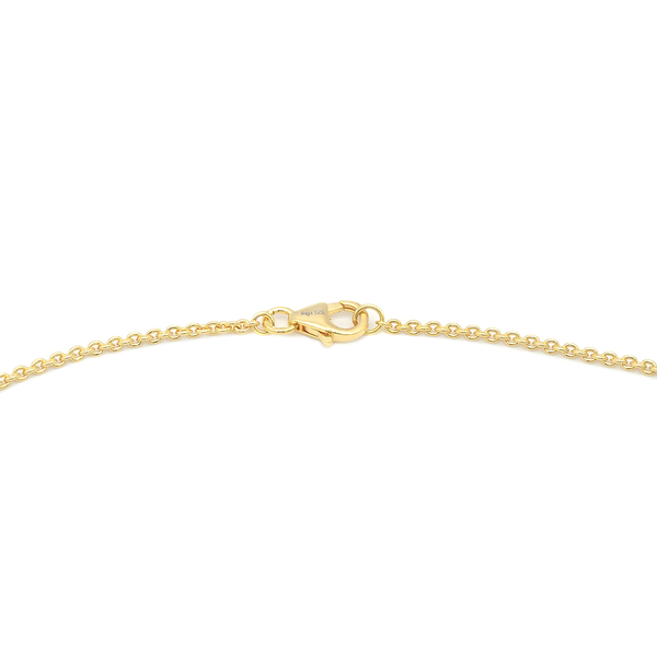 Lustro Stella Yellow Gold Overlay Sterling Silver Necklace (Size 18) Made with Finest CZ 20.50 Ct, Silver wt 16.22 Gms