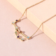 Diamond and Multi Gemstones Necklace (Size 18 with 2 inch Extender ) in 14K Gold Overlay Sterling