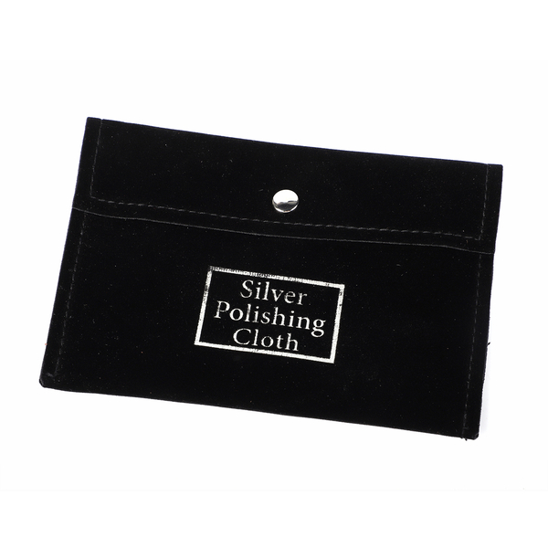 Set of 30 - Anti Tarnish Silver Polishing Cloth (Size 10.8X6.8 Cm) in Black Pouch
