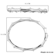 Sundays Child Platinum Overlay Sterling Silver Bamboo Inspired Bangle (Size 7.5), Silver Wt. 18.50 Gms