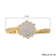ELANZA Simulated Diamond Ring in Yellow Gold Overlay Sterling Silver