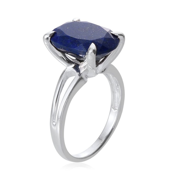 Lapis Lazuli (Ovl) Solitaire Ring in Sterling Silver 7.750 Ct.