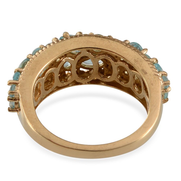 Paraibe Apatite (Ovl) Ring in 14K Gold Overlay Sterling Silver 2.150 Ct.