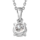 2 Piece Set - Moissanite Pendant with Chain (Size 18) and Stud Earrings (with Push Back) in Platinum Overlay Sterling Silver 2.09 Ct.
