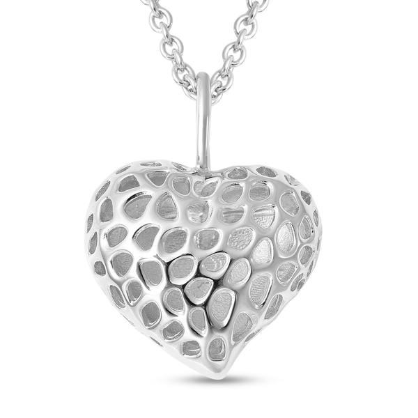 RACHEL GALLEY Amore Collection - Rhodium Overlay Sterling Silver Pendant with Chain (Size 18 with 2 