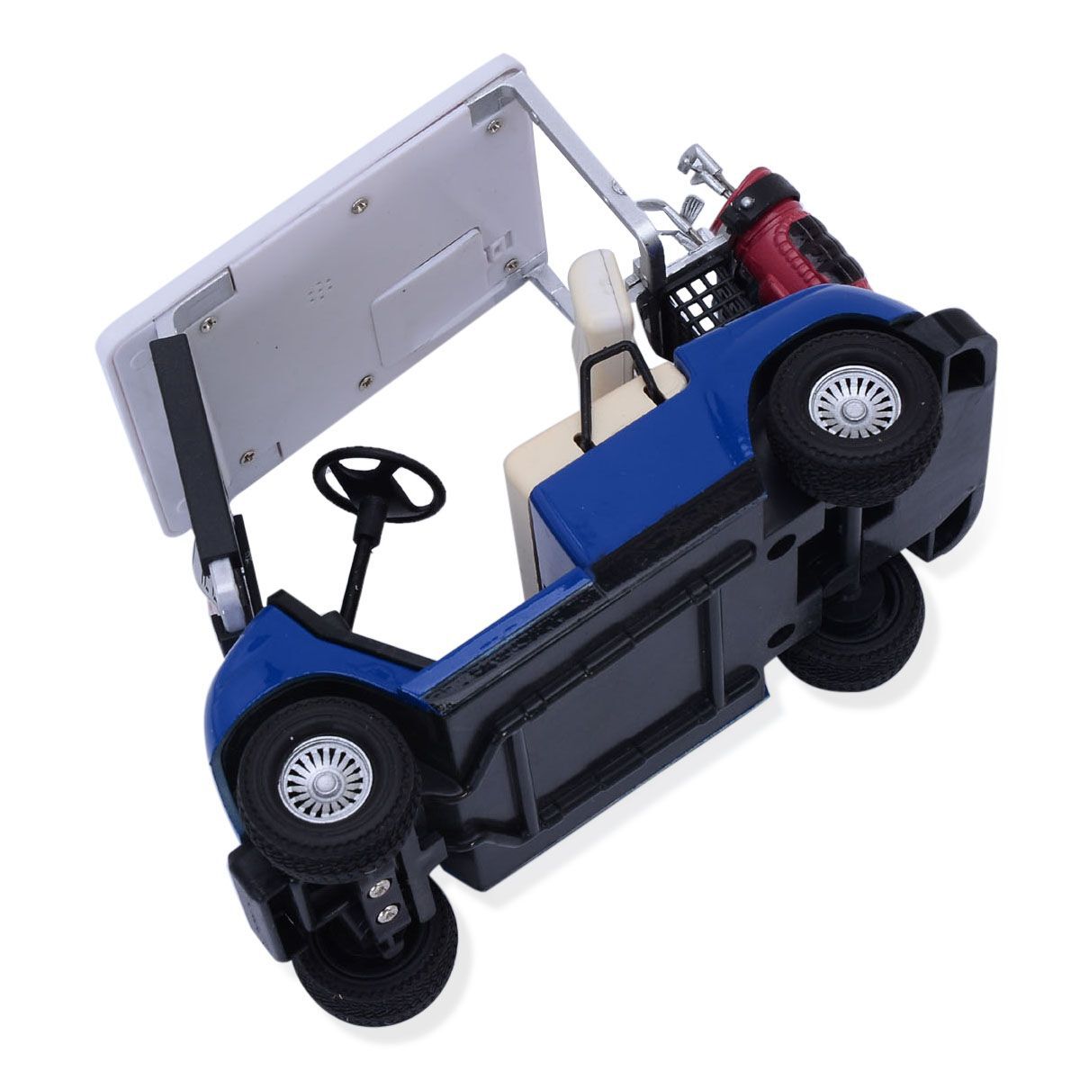 STRADA Blue Colour Decorative Mini Golf Cart Digital Table Clock