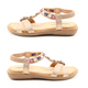Heavenly Feet Amber Rose Gold Sandals (Size 5)