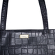 ASSOTS LONDON Judith Genuine Croc Leather Fully Lined Shoulder Bag (Size 32x7x23cm) - Navy