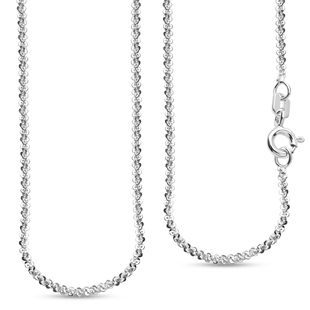 NY Close Out Deal - Sterling Silver Snow Rock Chain (Size - 30) With Lobster Clasp