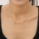 Diamond and Multi Gemstones Necklace (Size 18 With 2 Inch Extender) ) in 14K Gold Overlay Sterling Silver