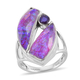 Sajen Silver ILLUMINATION Collection - Doublet Quartz and Rainbow Lavender Ring in Rhodium Overlay Sterling Silver 10.12 ct,Sliver Wt. 5 Gms.