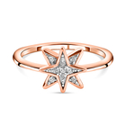 Diamond Ring (Size Y) in Rose Gold Overlay Sterling Silver