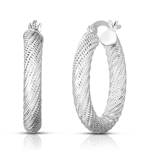 NY Close Out Deal - Sterling Silver Hoop Earrings with Clasp