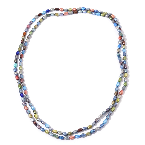 (Option 2) Fresh Water Multi Colour Pearl Necklace (Size 64)