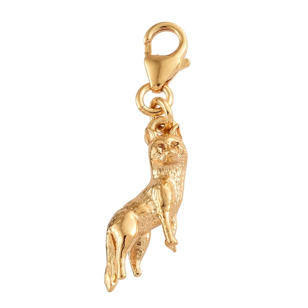 Fox Charm in 14K Gold Plated Sterling Silver