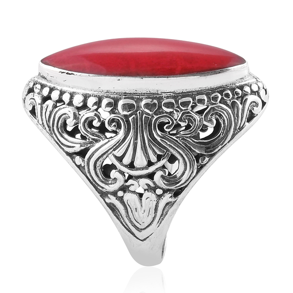 Royal Bali Collection Sponge Coral Ring in Sterling Silver 6.000 Ct. Silver wt 8.69 Gms.