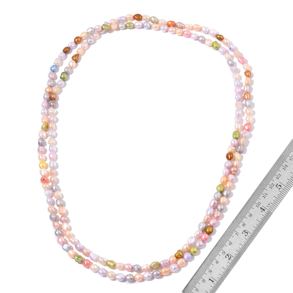 Fresh Water Multi Colour Pearl Necklace (Size 64)