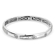Diamond Bangle (Size 7.5) in Platinum Overlay Sterling Silver 1.03 Ct, Silver Wt. 18.50 Gms