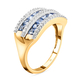 9K Yellow Gold Ceylon Sapphire and Natural Cambodian Zircon Ring 2.19 Ct.