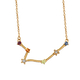 Diamond and Multi Gemstones Necklace ( Size 18 With 2 Inch extender) in 14K Gold Overlay Sterling Si
