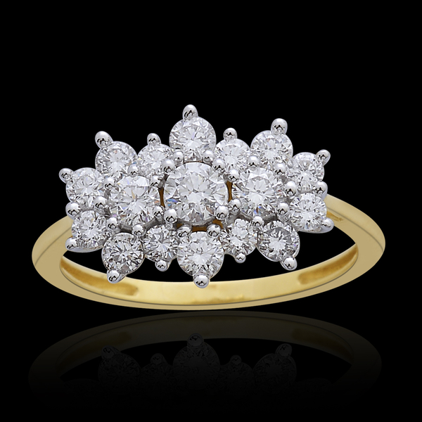ILIANA 18K Y Gold IGI Certified Diamond (Rnd) (S I-G-H) Ring 1.000 Ct.