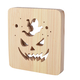 3D Wooden LED Light Halloween Pattern with USB Port (Size: 19x19x3cm)