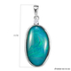 Australian Boulder Opal and Natural Cambodian Zircon Pendant in Platinum Overlay Sterling Silver