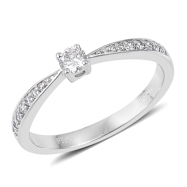 Rhapsody 0.25 Ct Diamond Engagement Ring in 950 Platinum 4 Grams