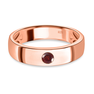 Mozambique Garnet Ring in Rose Gold Overlay Sterling Silver